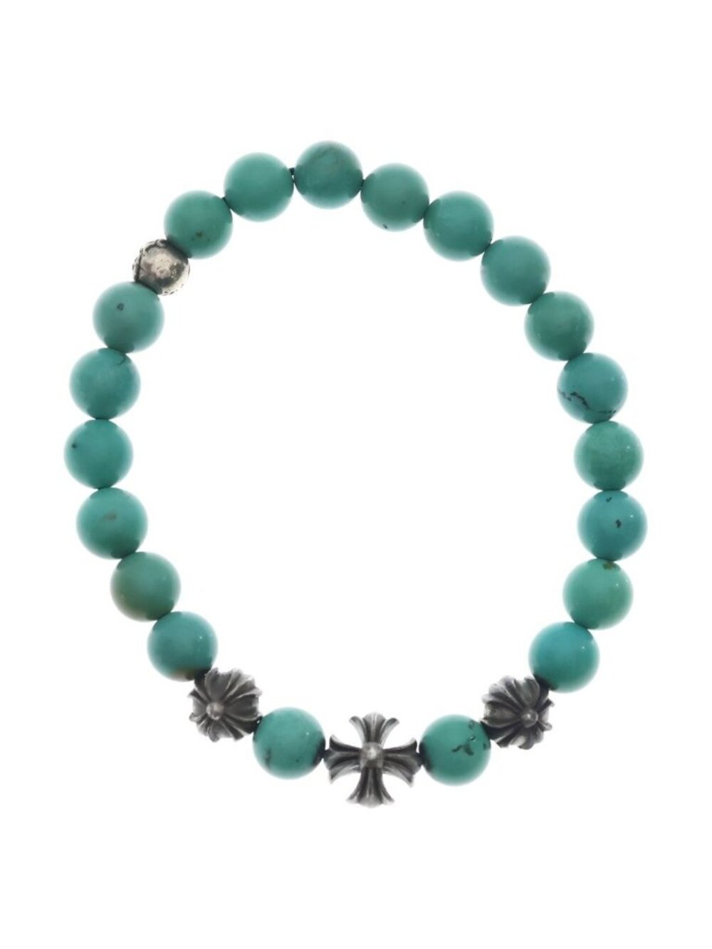 Chrome Hearts 8 Bead Bracelet Turquoise Blue
